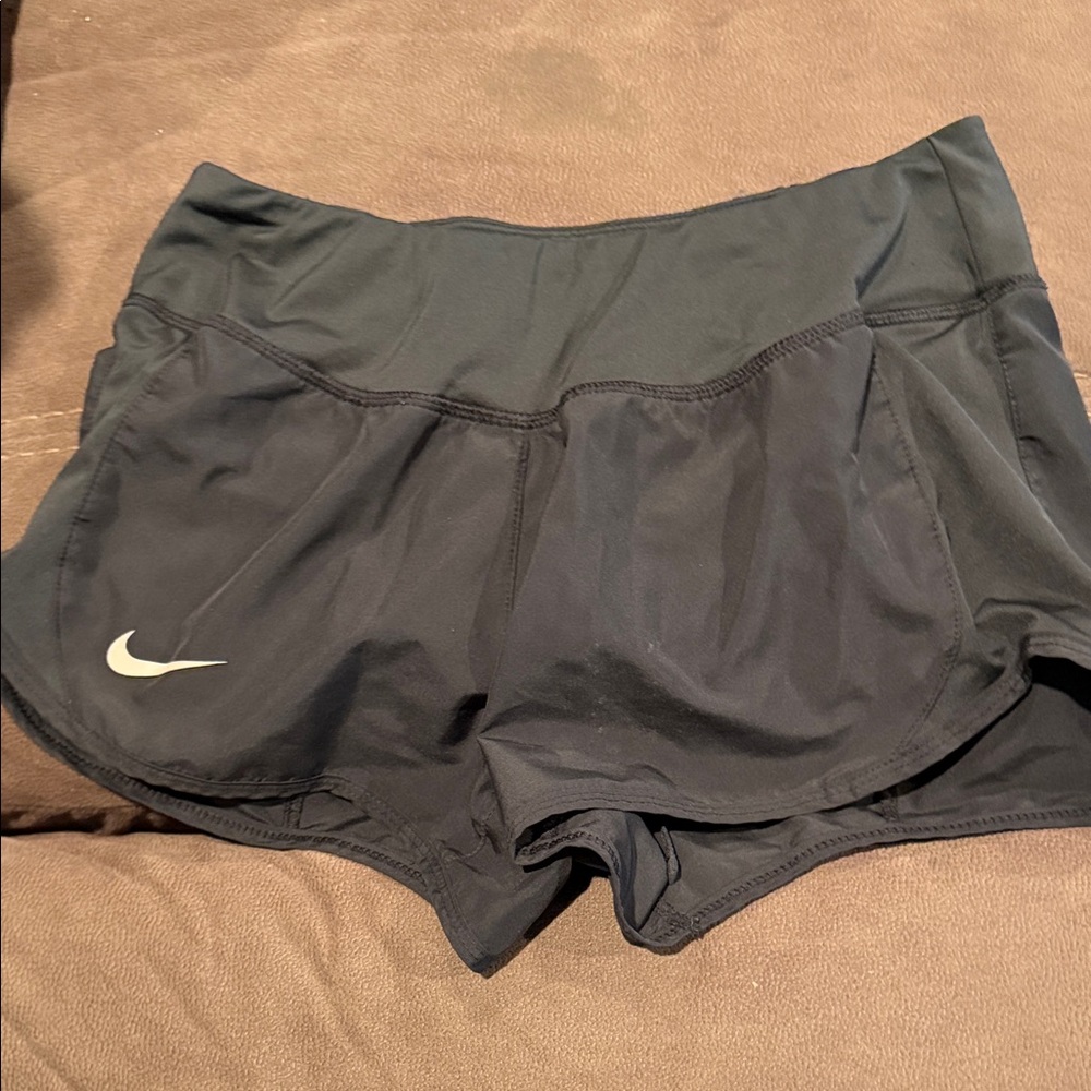 Nike Women's Black Athletic Shorts with Reflective Swoosh Size S